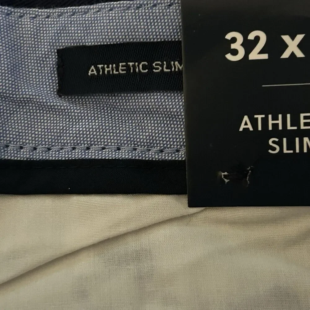 J Crew Pants Mens 32x34 Navy Blue Athletic Slim Chino Casual Office CO401 NWT